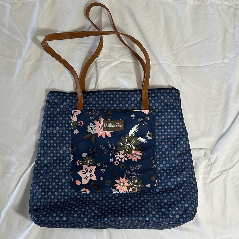 Matilda Jane Blue and Pink Floral Tote
